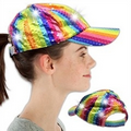 Light Up Sequin Baseball Hat (Rainbow)